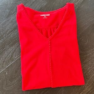 Lands' End Red Sleeveless Tank Top